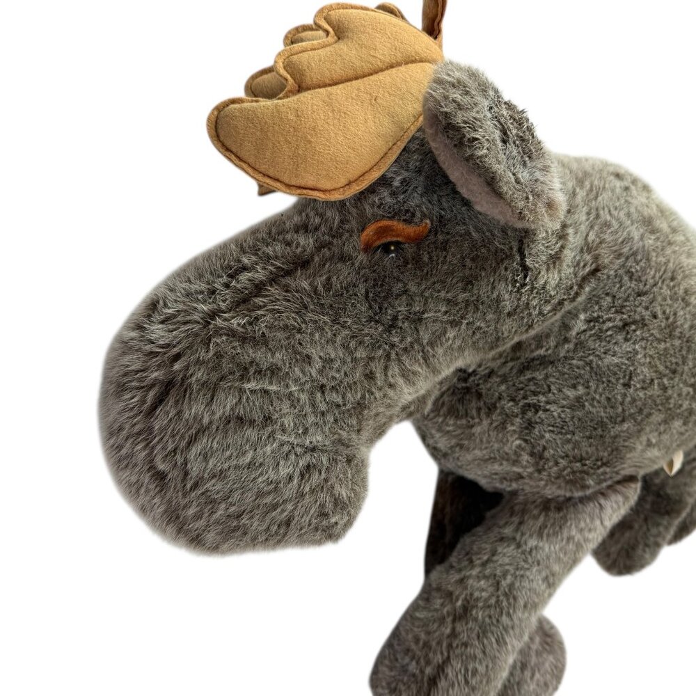 DOUGLAS LL BEAN Large Moose Plush Stuffed Animal.  Brown / Gray - Picture 6 of 8